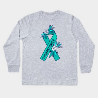 Ovarian Cancer Awareness Kids Long Sleeve T-Shirt